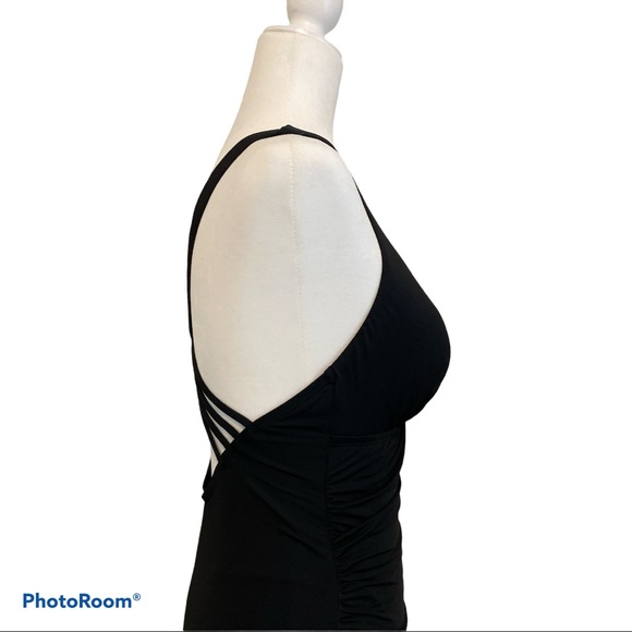 NEW JANTZEN Black One Piece Swimsuit Size 10 - Picture 4 of 5